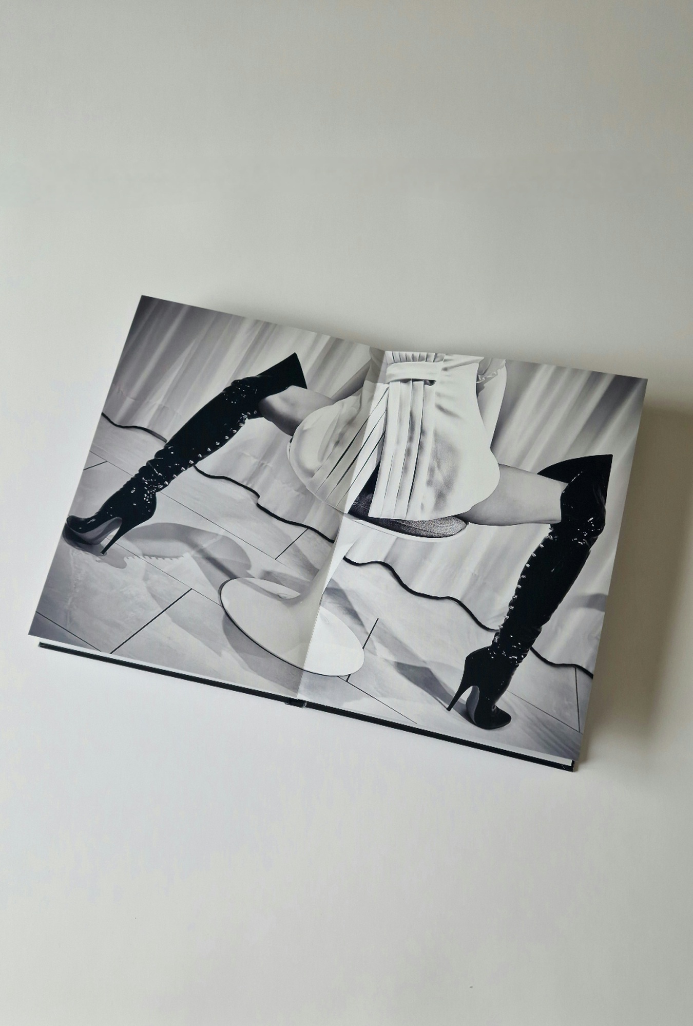 Graphic B&W spread in the High Heeled Treasures book